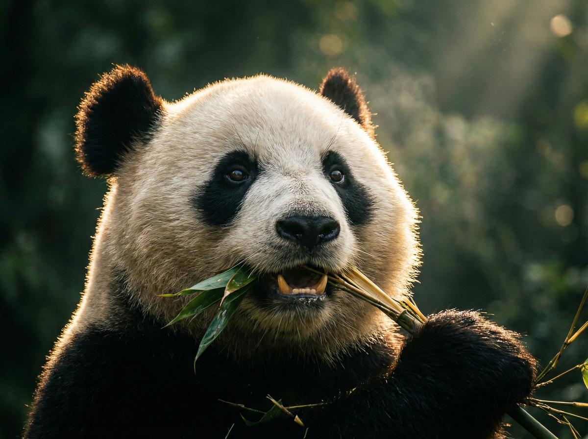 黄片熊猫吃竹视频